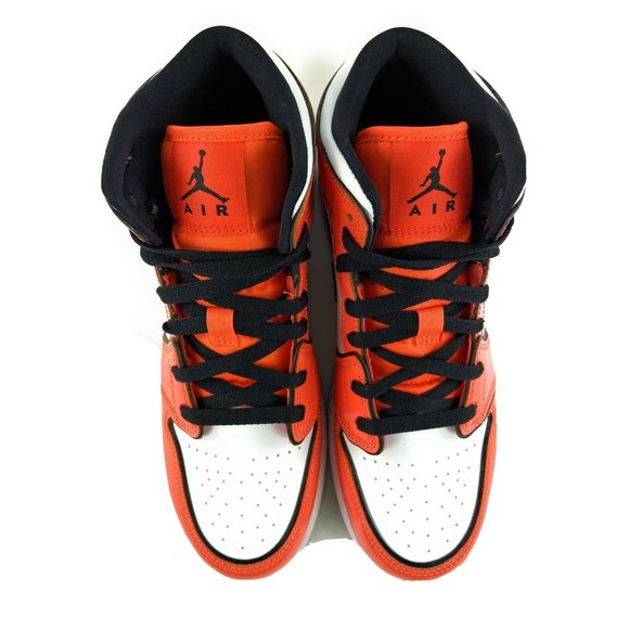Nike Air Jordan 1 Mid SE Turf Orange Athletic Shoes BQ6931-802 Size 7 Y - Picture 8 of 10